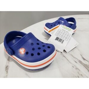 Crocs Baby Infant Boys Clogs Size 4 Blue Water‎ Friendly Lightweight Sandals